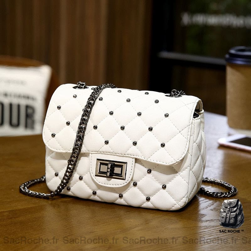 Sac Bandoulière Cuir Femme Petit Souple Blanc Sac À Main Femme