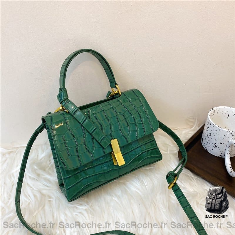 Sac Bandoulière Cuir Femme Petit Vert Sac À Main Femme