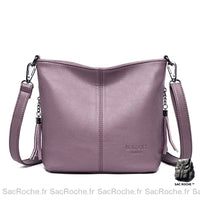 Sac bandoulière cuir femme petit - modèle Violet - Sac Roche ™