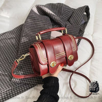 Sac Bandoulière Cuir Femme - modèle Rouge - Sac Roche ™