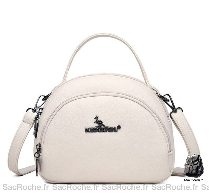 Sac Bandoulière Cuir Femme Souple Blanc