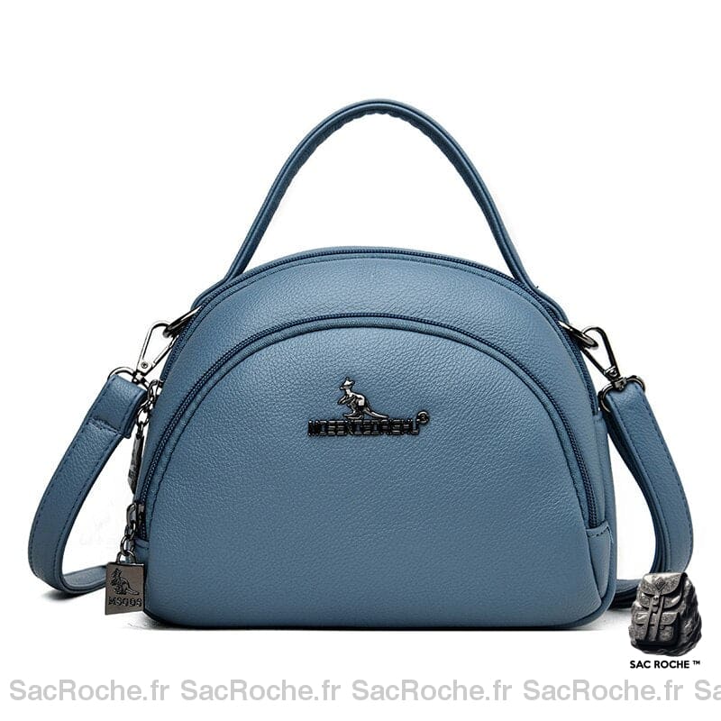 Sac Bandoulière Cuir Femme Souple Bleu