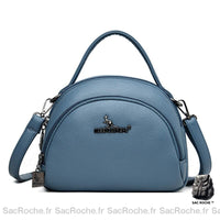 Sac Bandoulière Cuir Femme Souple - modèle Bleu - Sac Roche ™