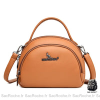Sac Bandoulière Cuir Femme Souple - modèle Marron - Sac Roche ™
