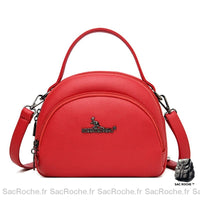 Sac Bandoulière Cuir Femme Souple - modèle Rouge - Sac Roche ™