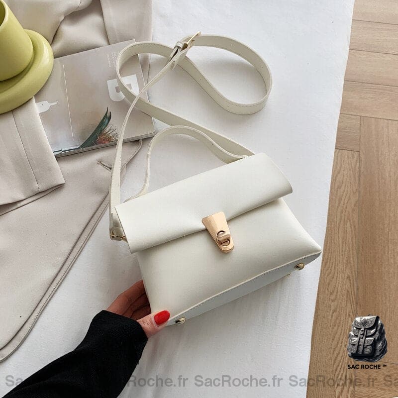 Sac Bandoulière Cuir Original Petit Blanc Sac À Main Femme