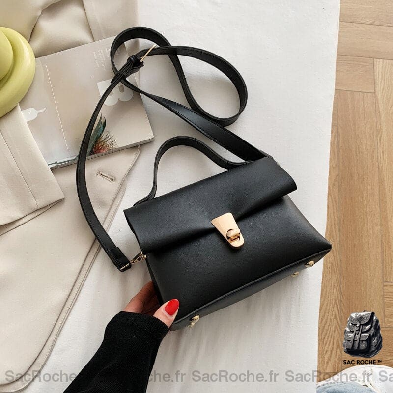 Sac Bandoulière Cuir Original Petit Noir Sac À Main Femme