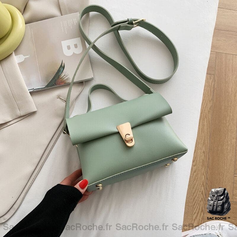 Sac Bandoulière Cuir Original Petit Vert Sac À Main Femme