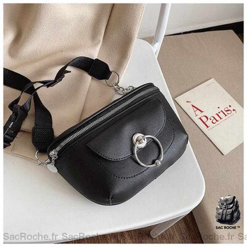 Sac Bandoulière Cuir Petit Tendance Noir Femme