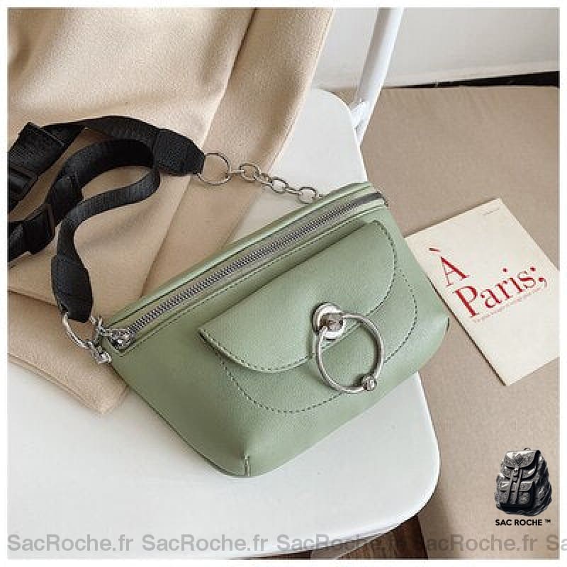 Sac Bandoulière Cuir Petit Tendance Vert Femme