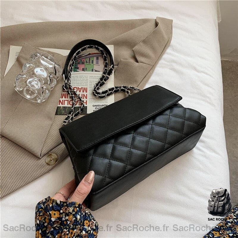 Sac Bandoulière Cuir Souple Petit Noir Sac À Main Femme
