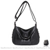 Sac Bandoulière Cuir Vintage Rabat Noir Sac À Main Femme
