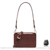 Sac Bandoulière Effet Croco Élégant Rouge Femme