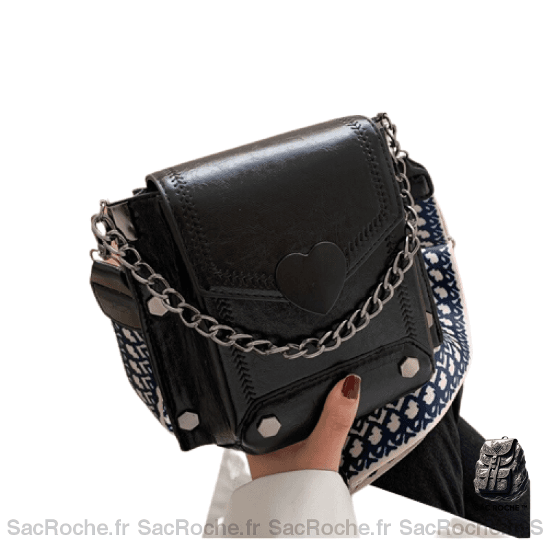 Sac Bandoulière Épaisse Femme Noir