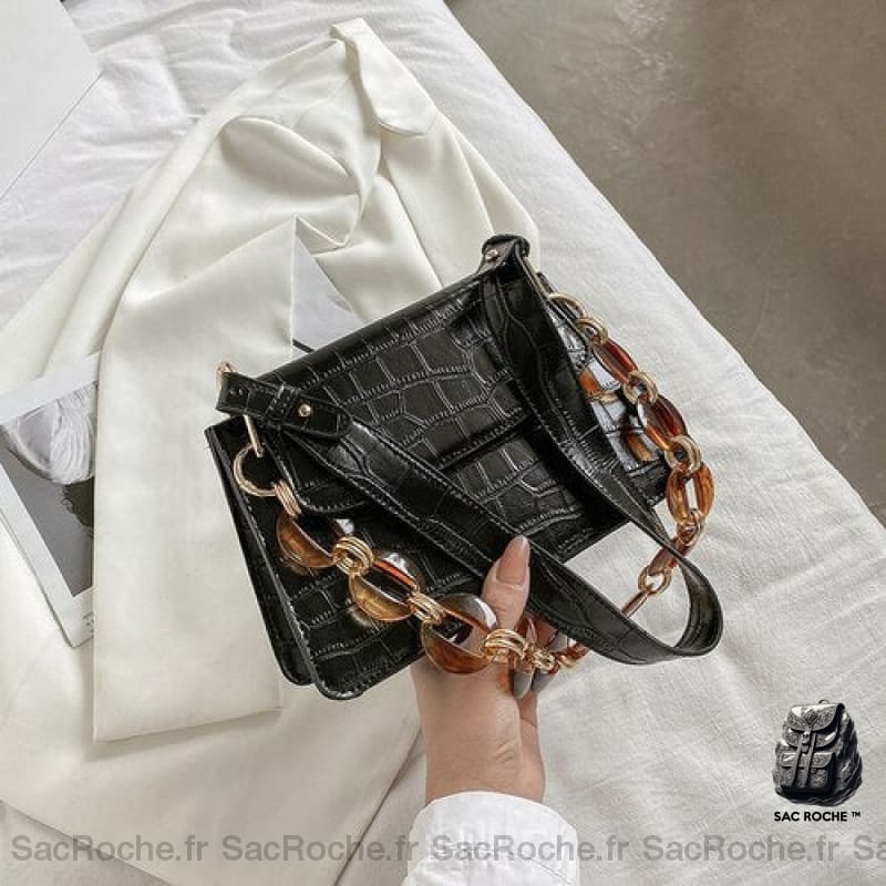 Sac Bandoulière Estival Noir Sac À Main Femme