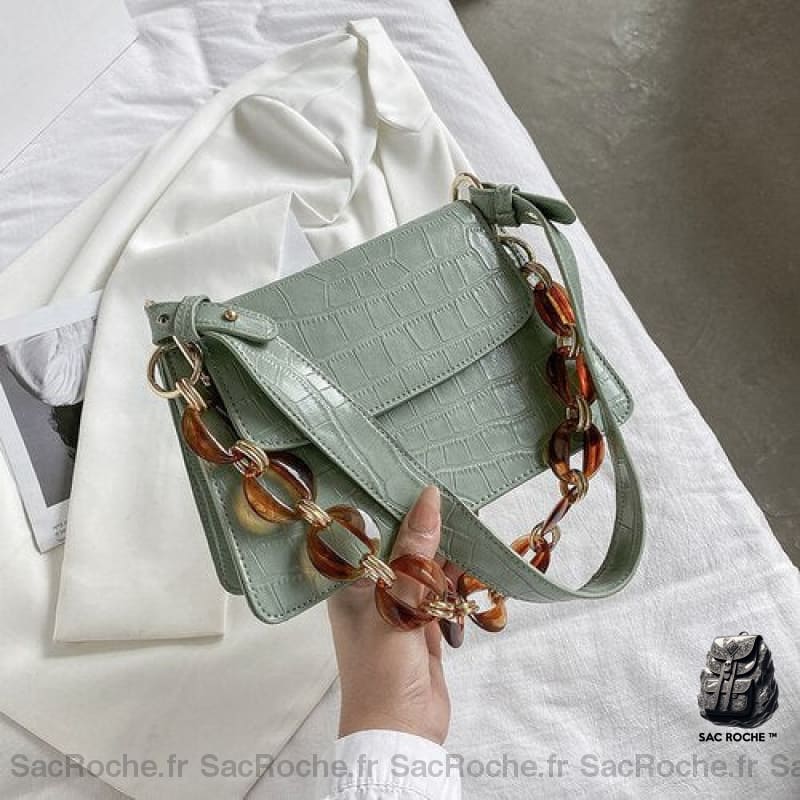 Sac Bandoulière Estival Vert Sac À Main Femme