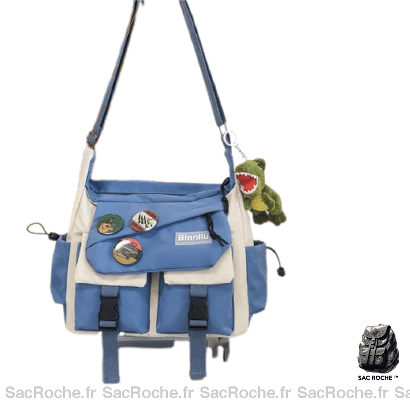 Sac Bandoulière Femme Avec Rangement Intégré Blue Badge Pendant Bandoulière Femme