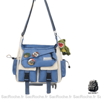 Sac bandoulière femme avec rangement intégré - modèle Blue Badge Pendant - Sac Roche ™