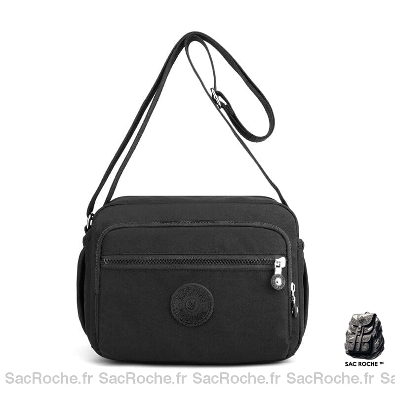 Sac Bandoulière Femme Avec Zip Noir Bandoulière Femme