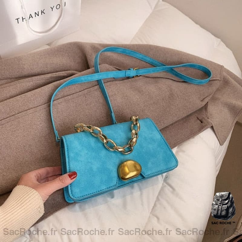 Sac Bandoulière Femme Élégant Bleu Sac À Main Femme