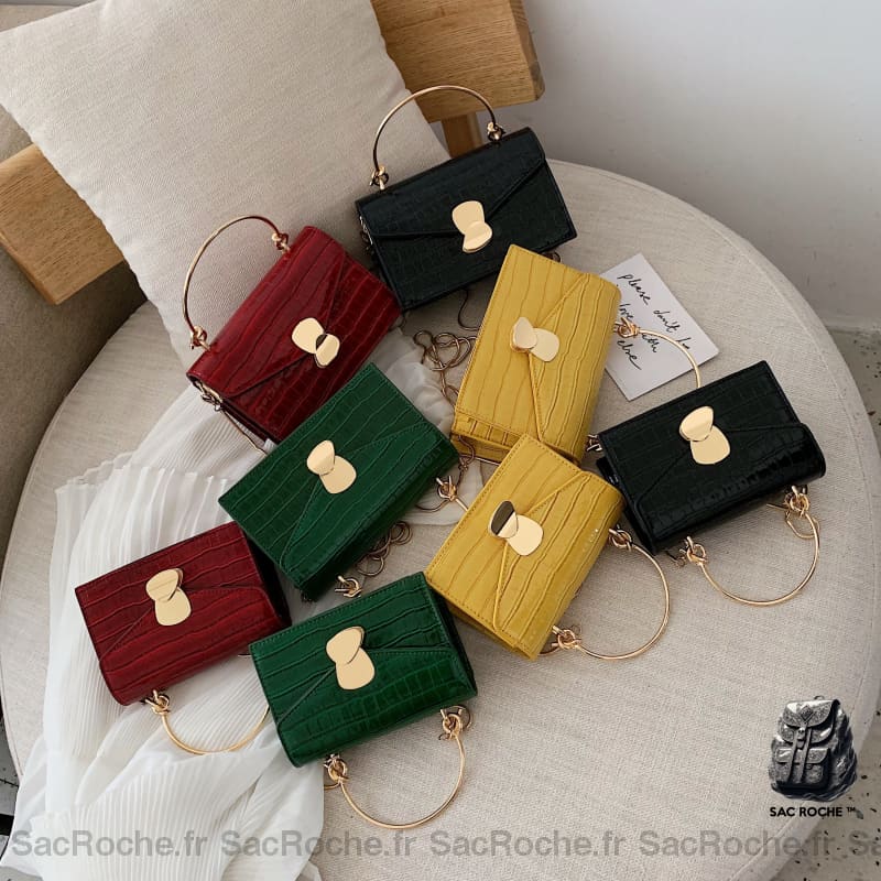 Sac Bandoulière Femme Élégant Jaune (Petit) Sac À Main Femme