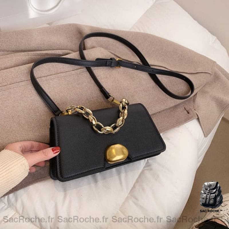 Sac Bandoulière Femme Élégant Noir Sac À Main Femme