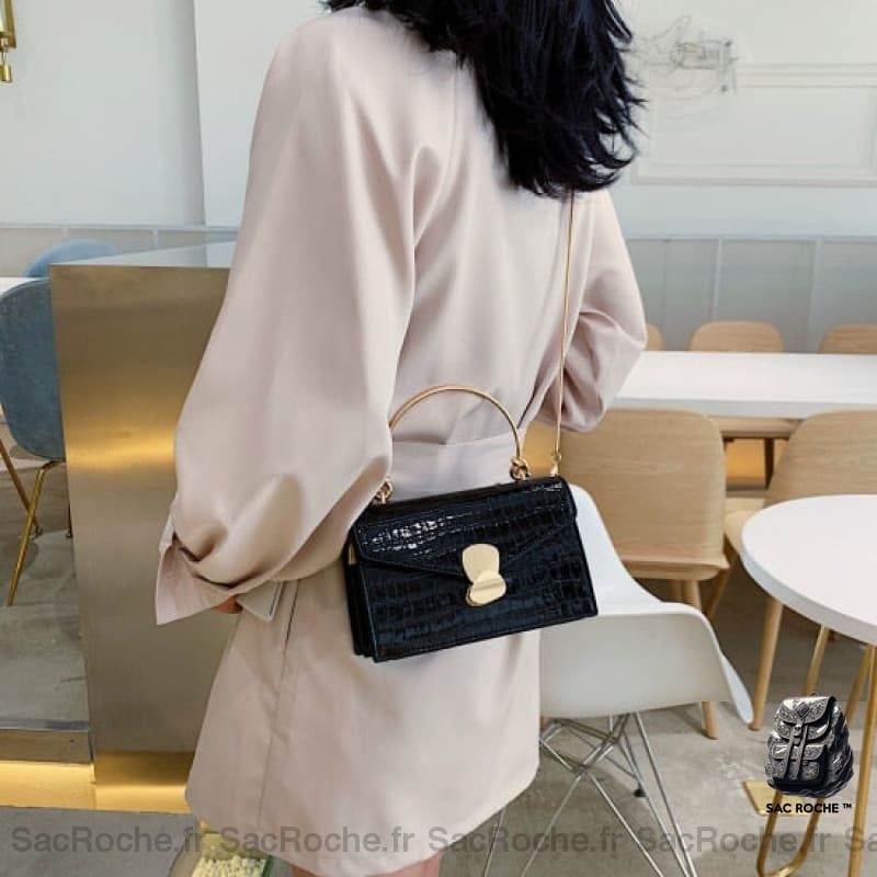 Sac Bandoulière Femme Élégant Noir (Grand) Sac À Main Femme