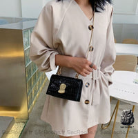 Sac Bandoulière Femme Élégant - modèle Noir (Petit) - Sac Roche ™