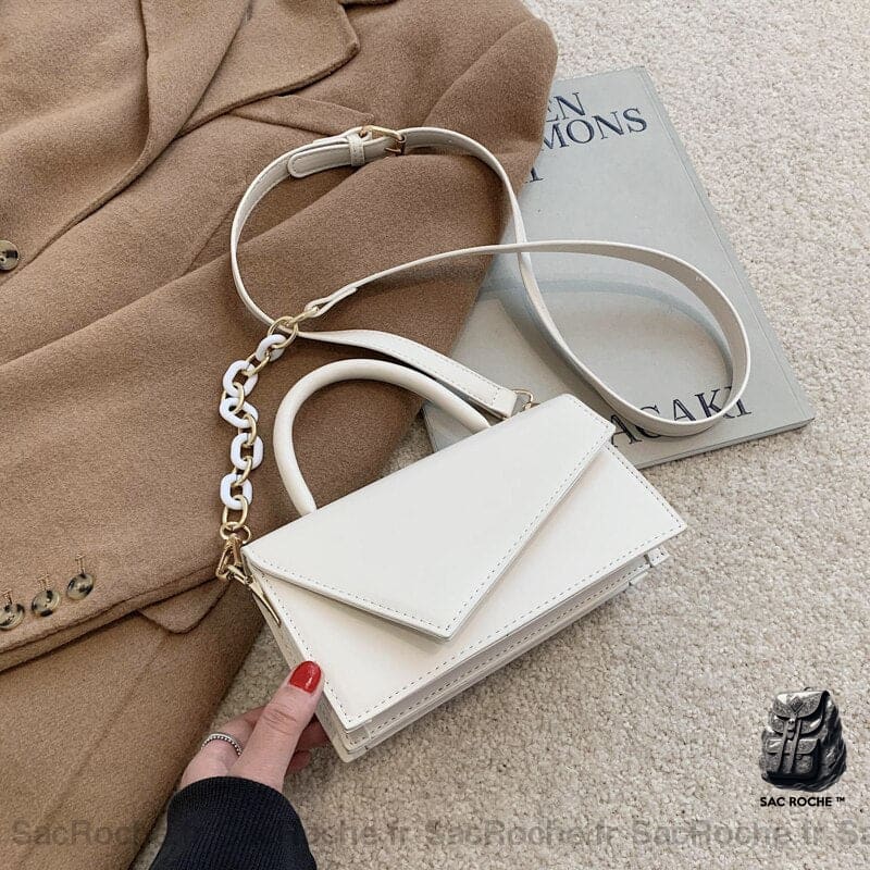 Sac Bandoulière Femme Élégant Petit Blanc Sac À Main Femme