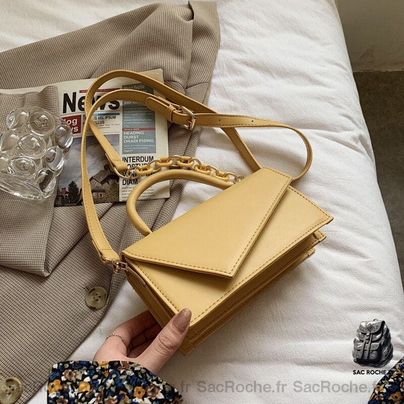 Sac Bandoulière Femme Élégant Petit Jaune Sac À Main Femme