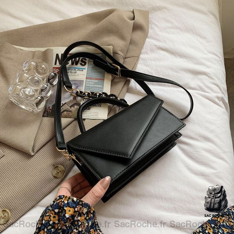 Sac Bandoulière Femme Élégant Petit Noir Sac À Main Femme