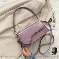 Sac Bandoulière Femme Élégant Petit - modèle Violet - Sac Roche ™