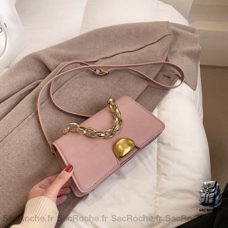 Sac Bandoulière Femme Élégant Rose Sac À Main Femme