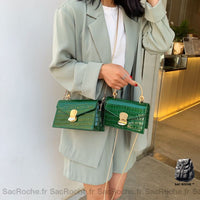 Sac Bandoulière Femme Élégant - modèle Vert (Grand) - Sac Roche ™