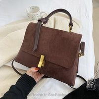 Sac Bandoulière Femme Fashion Petit - modèle Café - Sac Roche ™