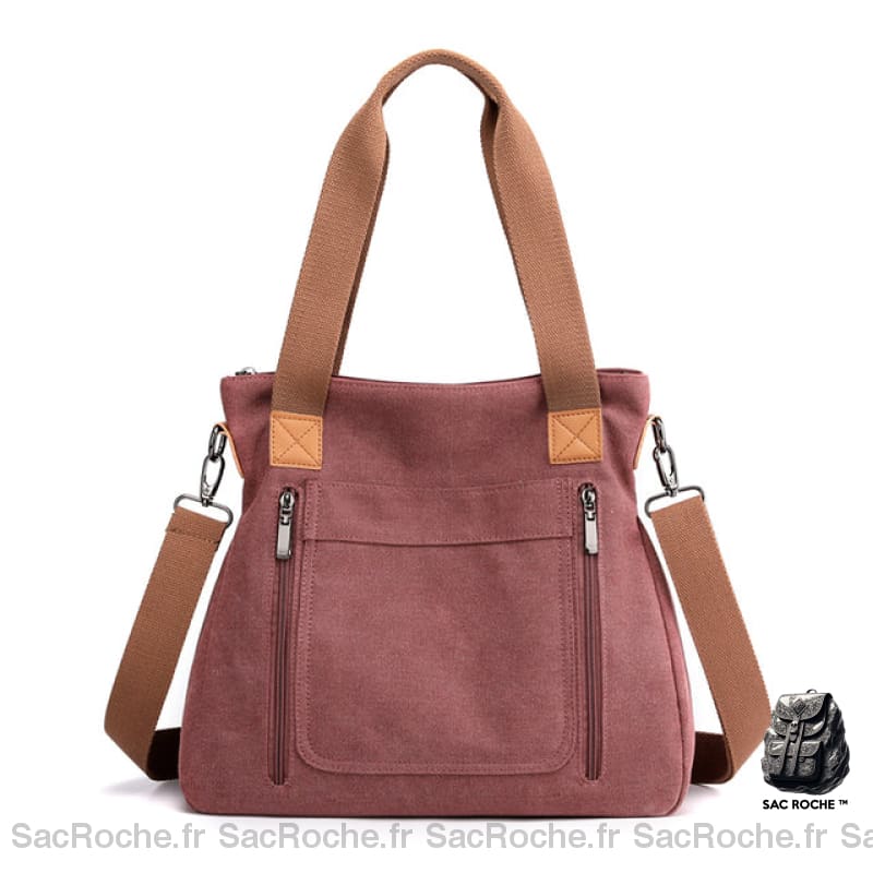 Sac Bandoulière Femme Grande Capacité Tissu Rouge Sac À Main Femme