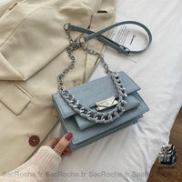 Sac Bandoulière Femme Mini - modèle Bleu - Sac Roche ™