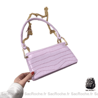 Sac Bandoulière Femme Mode - modèle Violet / 22cm x 7cm x 13cm - Sac Roche ™