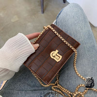 Sac Bandoulière Femme Moderne - modèle Marron Fermeture Clef - Sac Roche ™