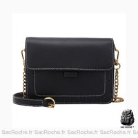 Sac Bandoulière Femme Moderne - modèle Noir / 19 x 7 x 15cm - Sac Roche ™