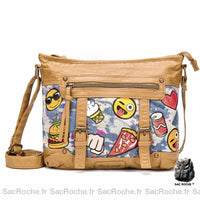 Sac Bandoulière Femme Motifs Smiley colorés - Sac Roche ™