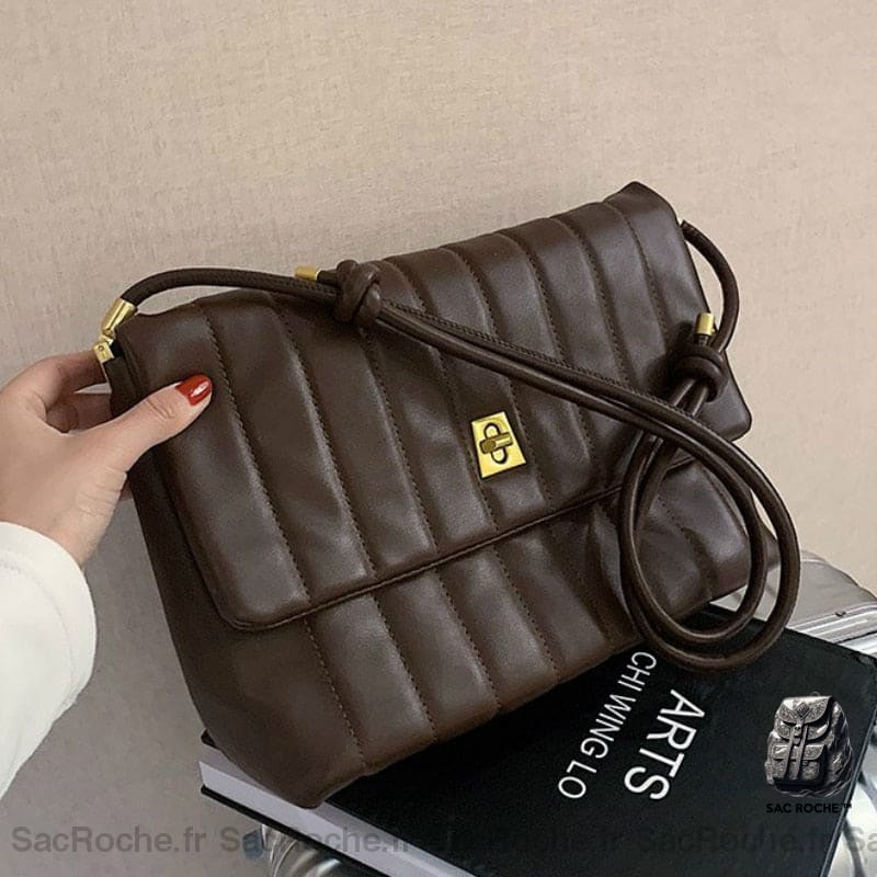 Sac Bandoulière Femme Noir Marron Pochette Femme