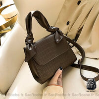 Sac Bandoulière Femme Petit - modèle Café - Sac Roche ™