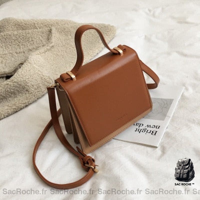 Sac Bandoulière Femme Rétro Marron Sac À Main Femme