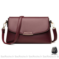 Sac Bandoulière Femme Sobre Petit - modèle Bordeau - Sac Roche ™