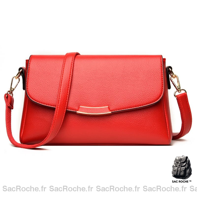 Sac Bandoulière Femme Sobre Petit Rouge Sac À Main Femme