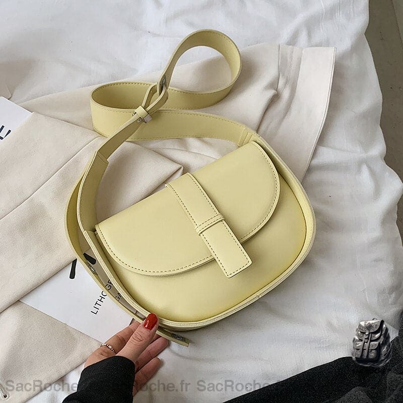 Sac Bandoulière Femme Souple Jaune Sac À Main Femme