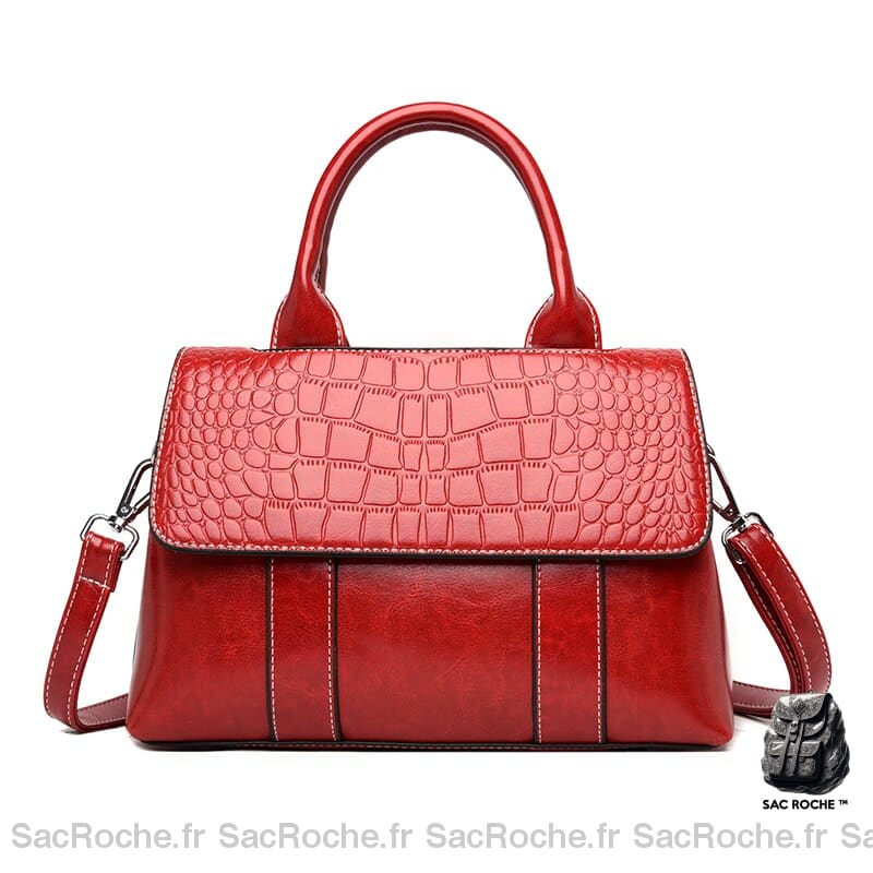 Sac Bandoulière Femme Tendance Chic Rouge