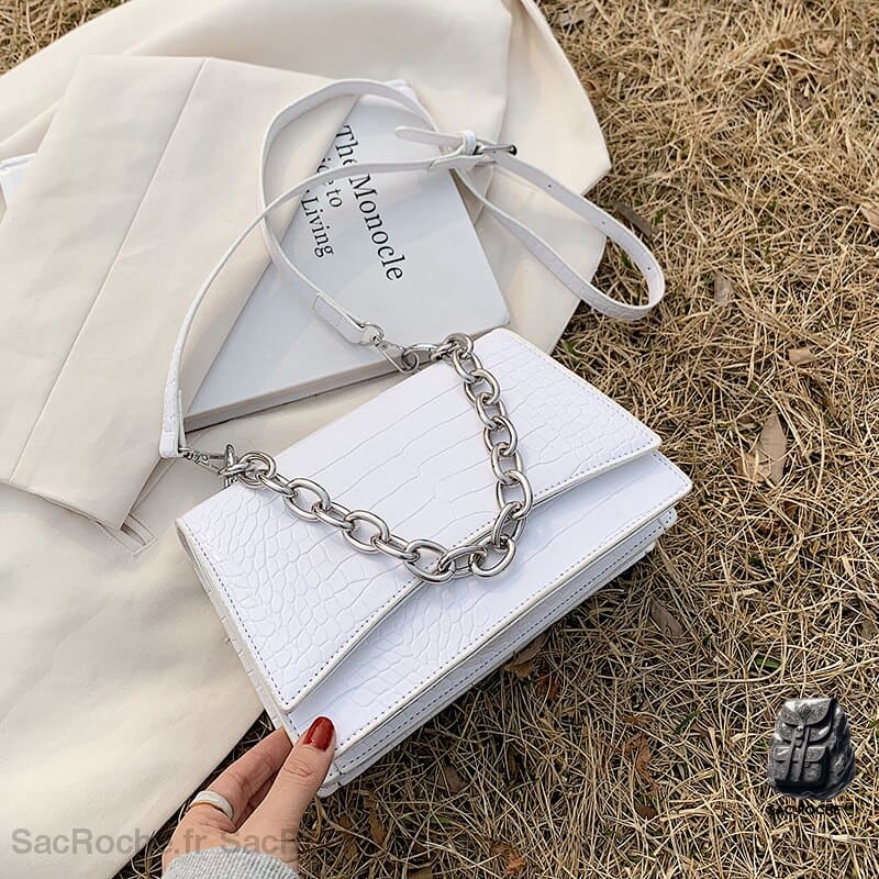 Sac Bandoulière Femme Tendance Petit Blanc Sac À Main Femme