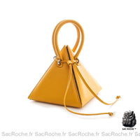 Sac Bandoulière Femme Triangle Noir - modèle Jaune - Sac Roche ™